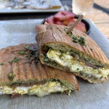Euro Caffe - The Italiano breakfast panini on Ciabatta. - Coffee & Tea Near Me - Santa Ana, California Euro Caffe - The Italiano breakfast panini on Ciabatta. - Coffee & Tea Near Me - Santa Ana, California