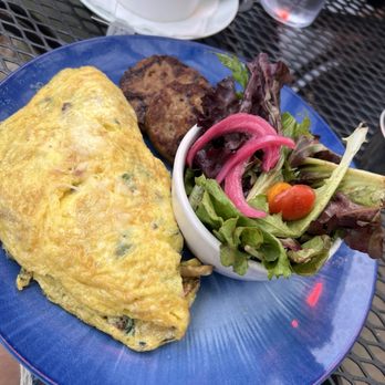Garden Cafe - Garden Omelette added Veggie sausage - Breakfast & Brunch Near Me - Dallas, Texas