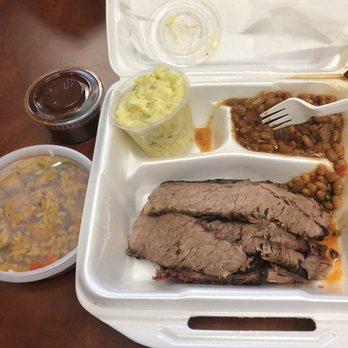 Big Bad W Pit BBQ - Beef brisket combo with baked beans and potato salad. Side of small jambalaya. - Soul Food Near Me - Stafford, Virginia Big Bad W Pit BBQ - Beef brisket combo with baked beans and potato salad. Side of small jambalaya. - Soul Food Near Me - Stafford, Virginia