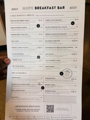 Menu photo 2 Hope Breakfast Bar - Minneapolis North Loop Minneapolis, MN
