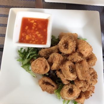 Bistrozine - Crispy Calamari with canjun source - Asian Fusion Near Me
