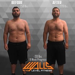 Walls Next Level Fitness - Client before and After