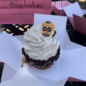 Casey's Cupcakes - Seasonal Coffee Flavored Cupcake with a White Chocolate Skull - Cupcakes Near Me - Riverside, California Casey's Cupcakes - Seasonal Coffee Flavored Cupcake with a White Chocolate Skull - Cupcakes Near Me - Riverside, California