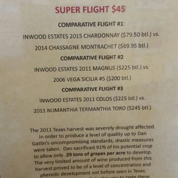 Inwood Estates Vineyards - The only Texas wine I've tried  that is actually comparable to Napa. Excellent job. - Wineries Near Me - Fredericksburg, Texas