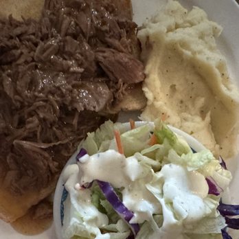 Picha's Czech-American Restaurant - Open Face Beef sandwich with Gravy (lunch special) - Czech Near Me - West, Texas Picha's Czech-American Restaurant - Open Face Beef sandwich with Gravy (lunch special) - Czech Near Me - West, Texas