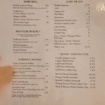 15th Ave Cafe & Bistro - Current soft opening menu - Cafes Near Me - Markham, Ontario