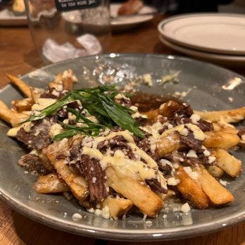 101 Craft Kitchen - Braised Beef Poutine partially eaten - New American Near Me - Westerville, Ohio