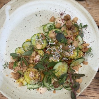 Little Saint - Stone fruit and cucumber salad - Vegan Near Me - Healdsburg, California