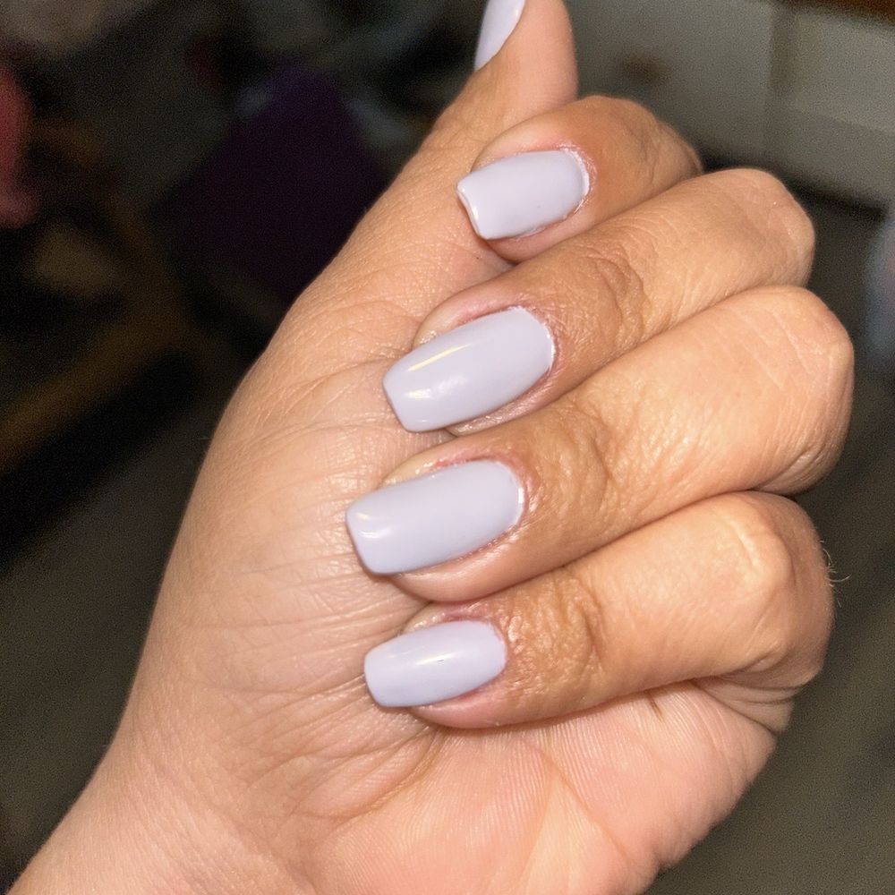 Cinderela Nails and Lashes - Light grey manicure - Eyelash Service Near Me - Garden Grove, California