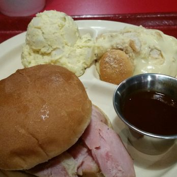 Marshall's Bar-B-Q - Ham sandwich plate. With potato salad and banana pudding - Barbeque Near Me - Carrollton, Texas Marshall's Bar-B-Q - Ham sandwich plate. With potato salad and banana pudding - Barbeque Near Me - Carrollton, Texas
