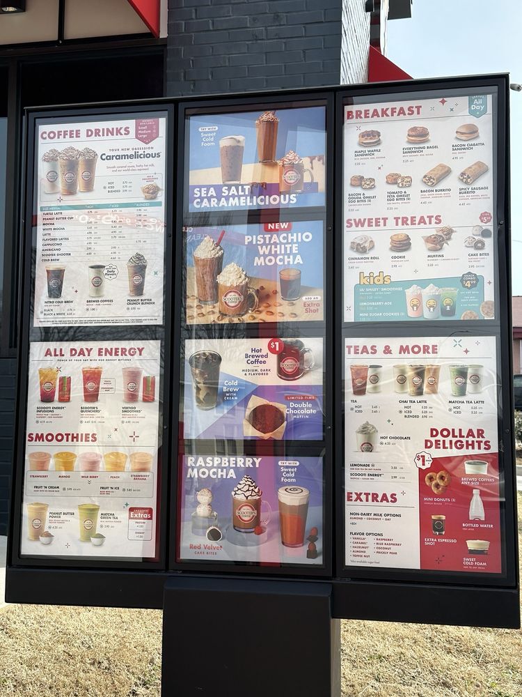 SCOOTER’S COFFEE Updated June 2024 1698 Poplar Ave, Memphis, Tennessee Coffee & Tea