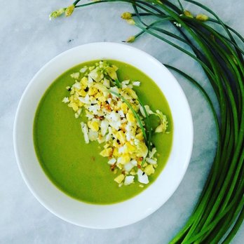 Mothermelon - Wild garlic and asparagus soup with chopped eggs - Nutritionists Near Me