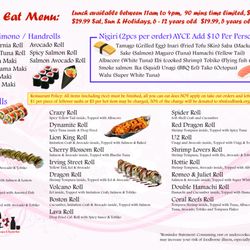 Sushi Uma - AYCE Lunch Menu
