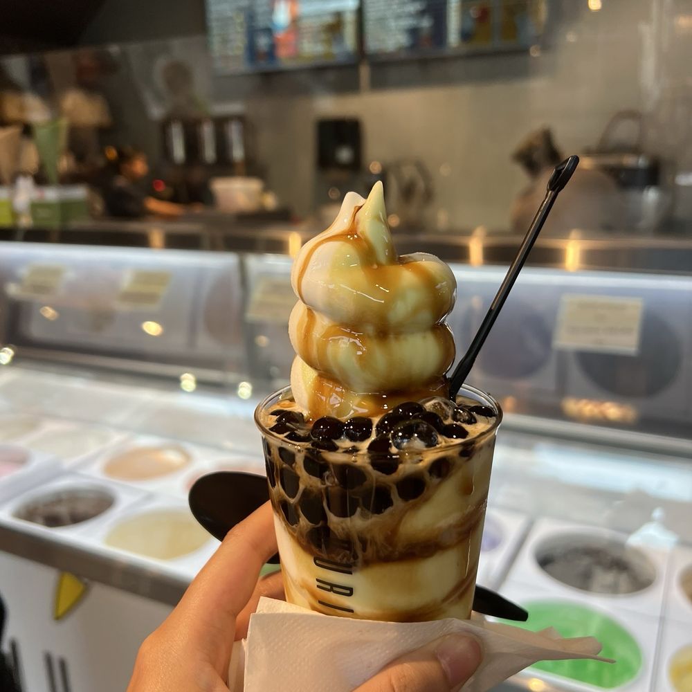 Lime and coconut boba soft serve Lime and coconut boba soft serve