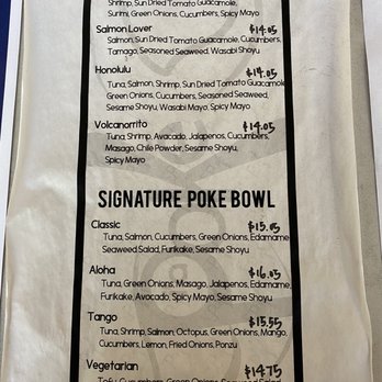I'a Poke - Updated menu as of 9/6/2020 - Poke Near Me - San Francisco, California