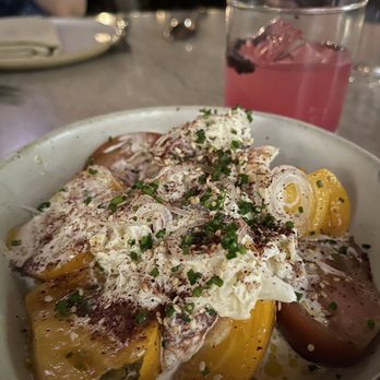 Manuela - Cherokee Tomato Salad - New American Near Me - Los Angeles, California Manuela - Cherokee Tomato Salad - New American Near Me - Los Angeles, California