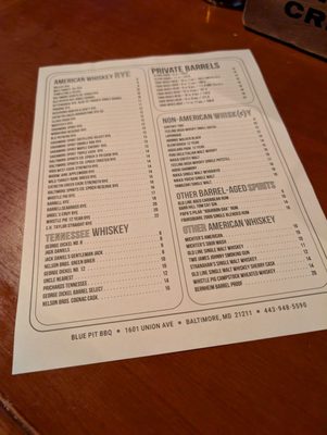 Menu photo 1 Blue Pit BBQ and Whiskey Bar Baltimore, MD