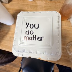Goochland Restaurant - How cute? They wrote this on my to go box