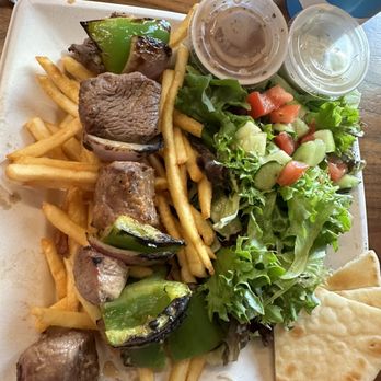 Luna Grill Anaheim - Steak kabob plate - Mediterranean Near Me - Anaheim, California