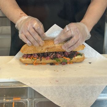 Gold Banh - Making my sandwich - Salad Near Me - Long Beach, California Gold Banh - Making my sandwich - Salad Near Me - Long Beach, California