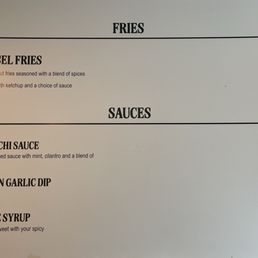 Menu (2/3) as of 11/27/25