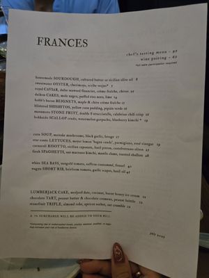 Menu photo 6 Frances San Francisco, CA