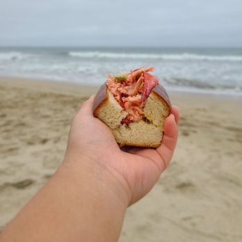 Sam's Chowder House - Lobster roll. Go enjoy your food at the beach! - Seafood Near Me - Half Moon Bay, California Sam's Chowder House - Lobster roll. Go enjoy your food at the beach! - Seafood Near Me - Half Moon Bay, California