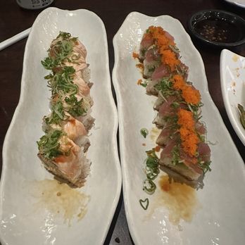 Sushi Shunka - Shunka roll on the left sumo roll on the right - Sushi Bars Near Me - Costa Mesa, California