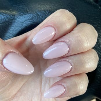Sunset Nail Lounge - Full set acrylic almond shape mid length - Nail Salons Near Me - Henderson, Nevada