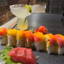 Sakana Sushi & Asian Bistro - Coconut margarita  Mango Tuna Roll Edamame Miso Soup