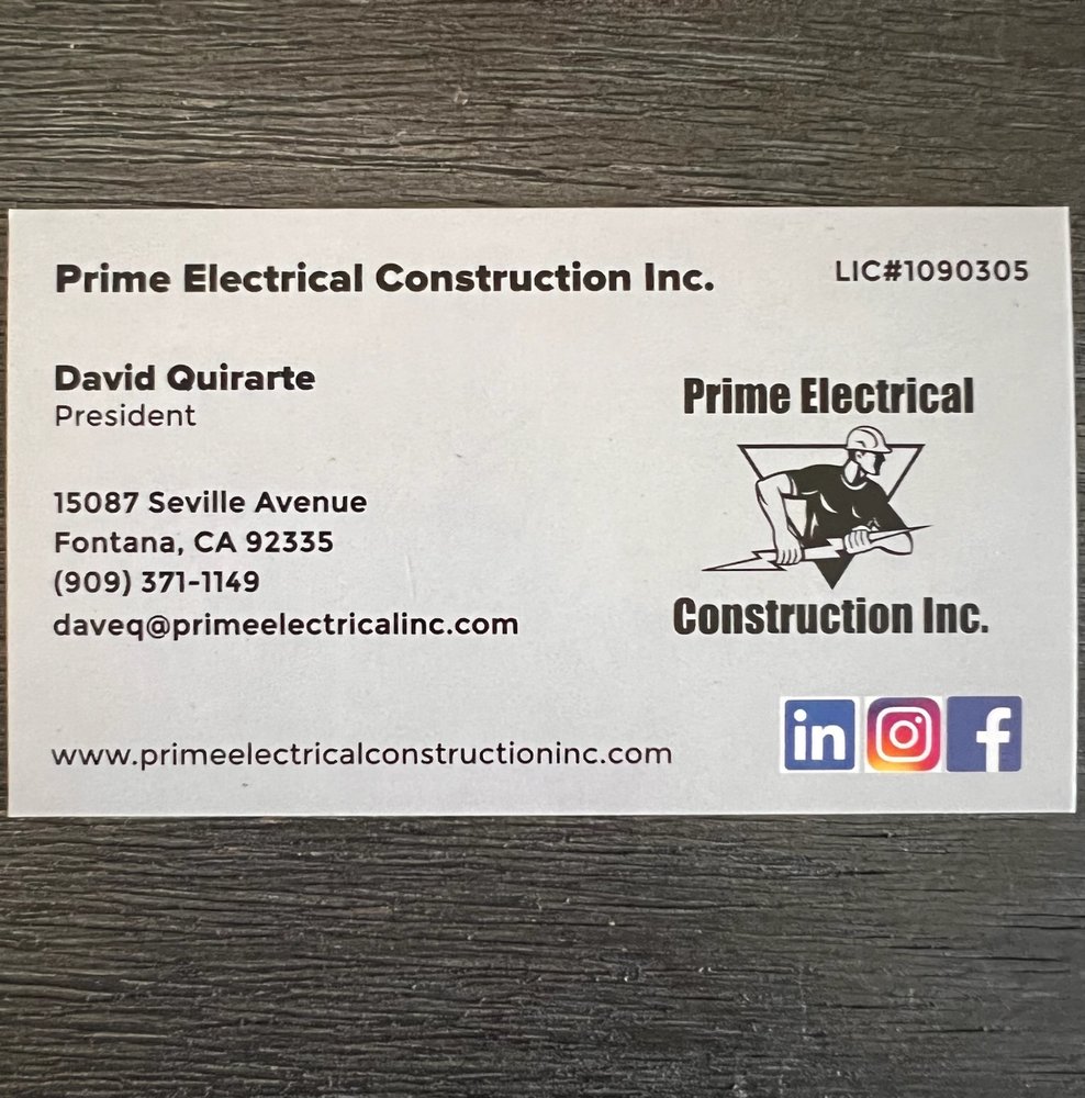 Slide of Prime Electrical Construction