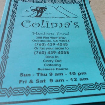 Colima's Mexican Restaurant - Le Menu - Mexican Near Me - Oceanside, California Colima's Mexican Restaurant - Le Menu - Mexican Near Me - Oceanside, California