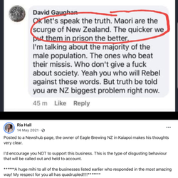 Eagle Brewing - Did you really post this racist statement? Shame on you.