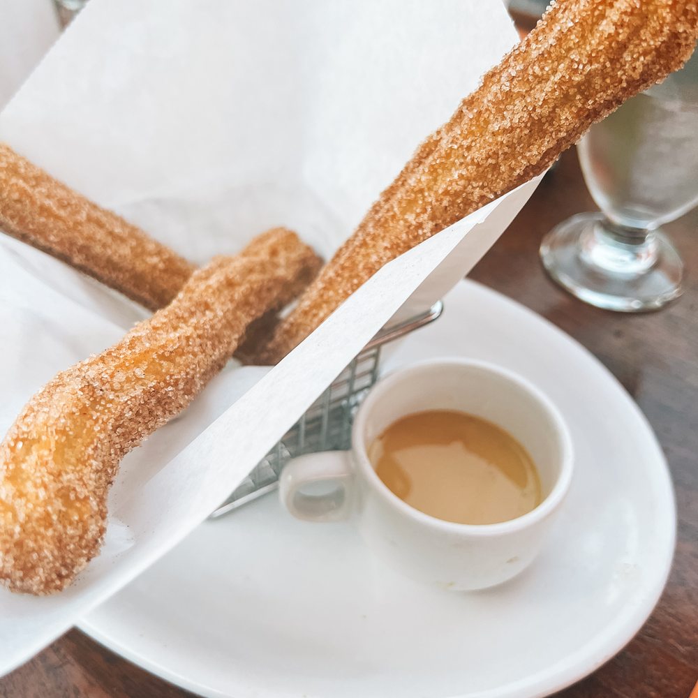 Simply Skirt Steak - Churros with Dulce de Leche cream sauce. there went my morning workout but it was worth it! - Steakhouses Near Me - Corona, New York