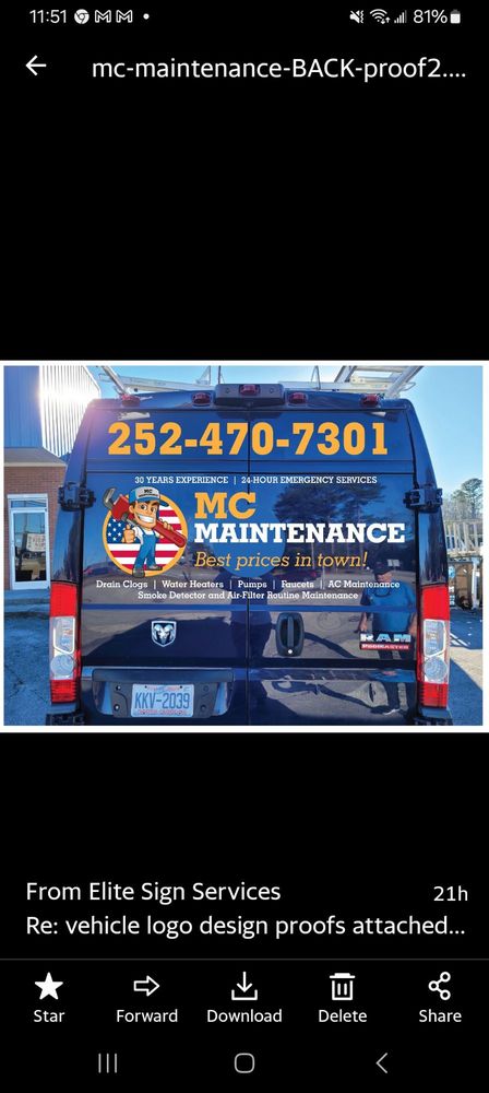 Slide of MC Maintenance Service