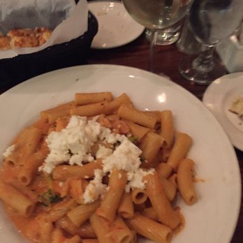 Salute - Pasta alla vodka with shrimp. Comes with feta cheese, broccoli, and sun dried tomatoes. Different but sooooo good! - Italian Near Me - Hartford, Connecticut