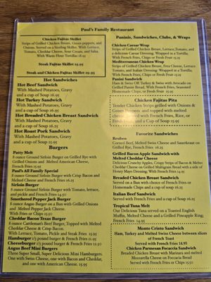 Menu photo 5 Paul's Family Restaurant Elgin, IL