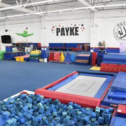 Pit, trampoline, and floor