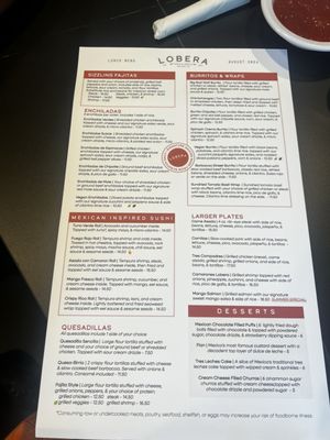 Menu photo 6 Lobera Raleigh, NC