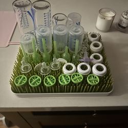 Washed, sterilized, and dried bottles. Clean and ready for next day use for parents.