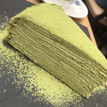 Prince Tea House - Green tea crepe cake - Desserts Near Me - Brooklyn, New York Prince Tea House - Green tea crepe cake - Desserts Near Me - Brooklyn, New York