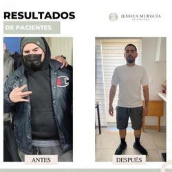 Nutrióloga Jessica Murguía  - Paciente: Diego M.
 Objetivo: Pérdida de peso (29 kg)
 Tiempo: 7 meses 
 Nota: Entrenamiento en gimnasio.
Felicidades por su gran