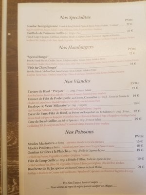 Menu photo 1 Babord et Tribord Cannes, 06 Menu photo 1 Babord et Tribord Cannes, 06
