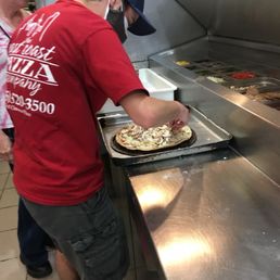 My son getting to make his own pizza at east coast and getting the shirt was such a perk! My son getting to make his own pizza at east coast and getting the shirt was such a perk!