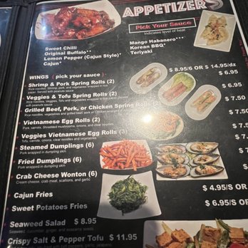 Pho Bay - Appetizers menu with many non-viet items - Vietnamese Near Me - Avon, Colorado