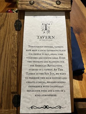Menu photo 2 Tavern at the Sun Inn Bethlehem, PA Menu photo 2 Tavern at the Sun Inn Bethlehem, PA