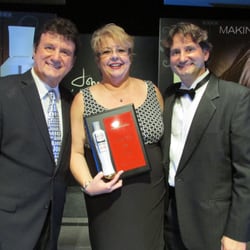 The Hair Society - Getting an award from John Amico and his son