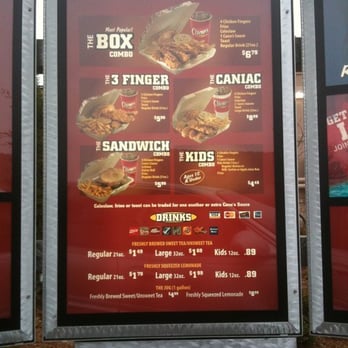 Raising Cane's Chicken Fingers - Menu Main - Fast Food Near Me - Lexington, Kentucky Raising Cane's Chicken Fingers - Menu Main - Fast Food Near Me - Lexington, Kentucky