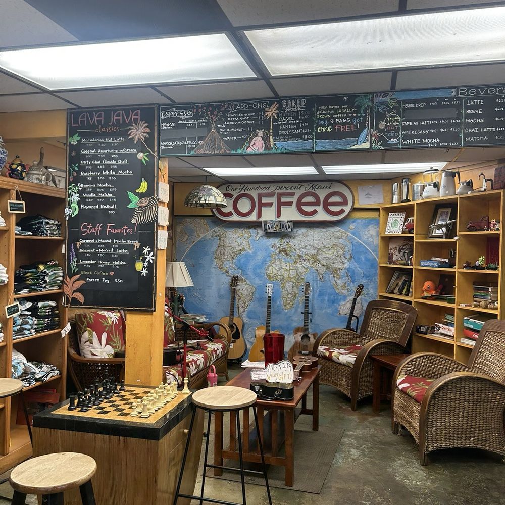 Lava Java Coffee Roasters of Maui - Menu and seating area - Coffee & Tea Near Me - Kihei, Hawaii Lava Java Coffee Roasters of Maui - Menu and seating area - Coffee & Tea Near Me - Kihei, Hawaii