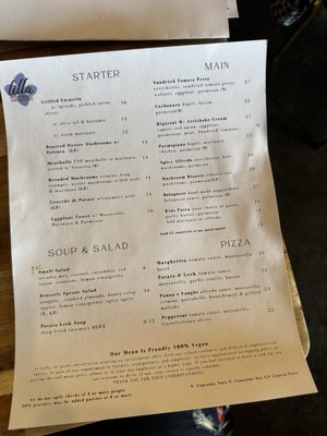 Menu photo 1 Lilla Portland, OR